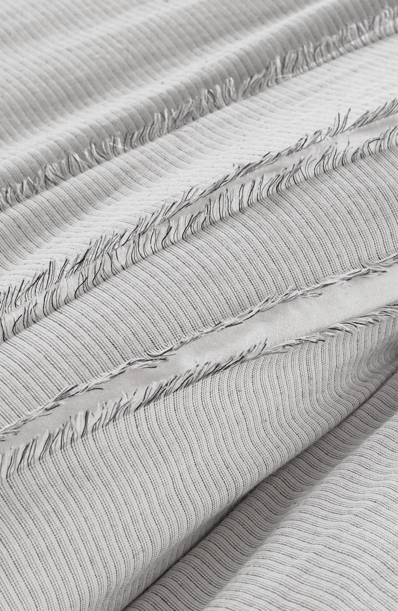 DKNY Fringe Stripe Duvet Cover & Sham Set, Alternate, color,