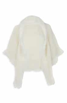 SAACHI Faux Fur Trim Kimono