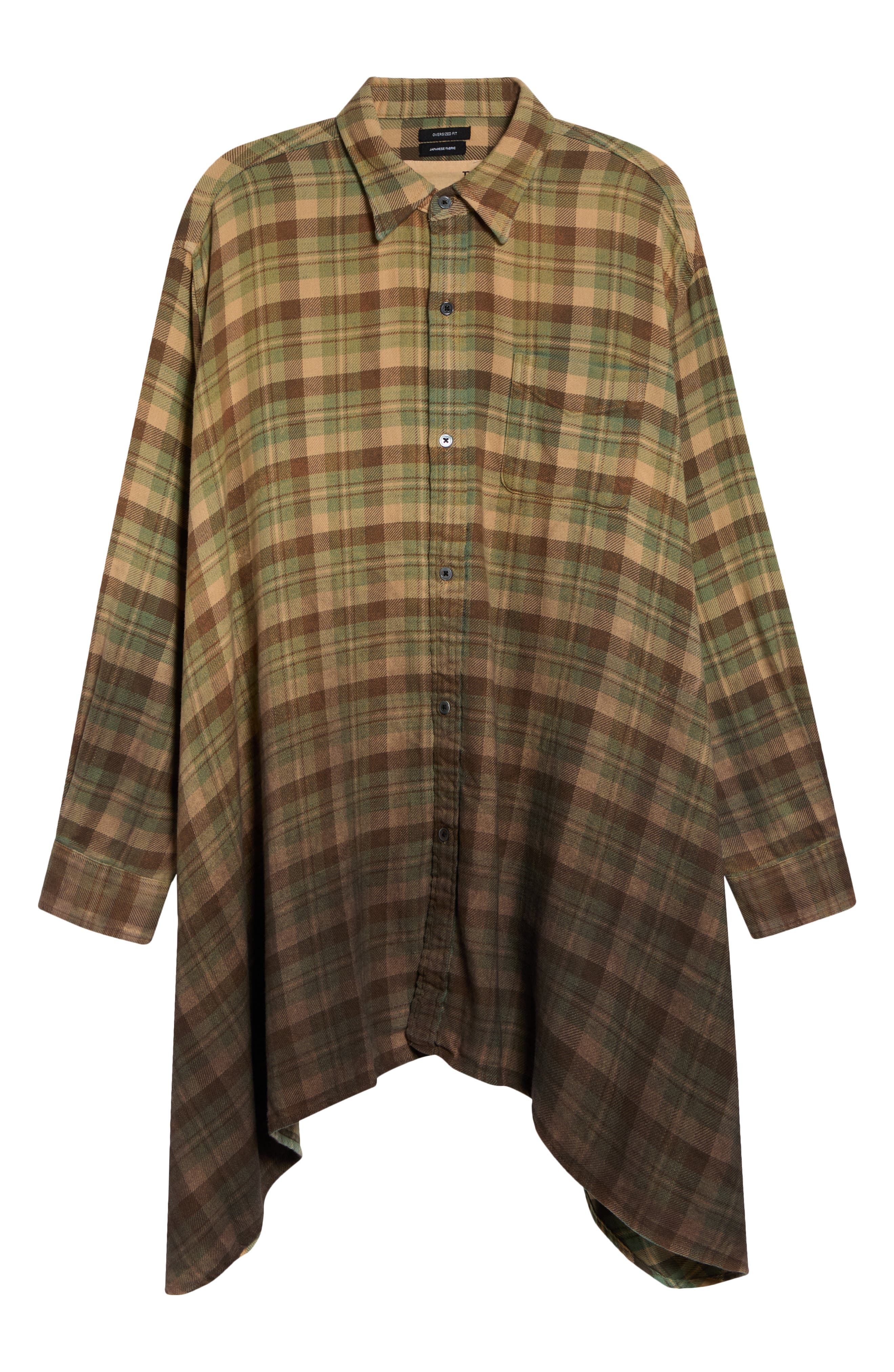selected KHAKI TO BROWN OMBRE PLAID