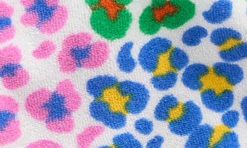 Mini Boden Kids' Rainbow Leopard Spot Terry Cloth Shorts In Multi
