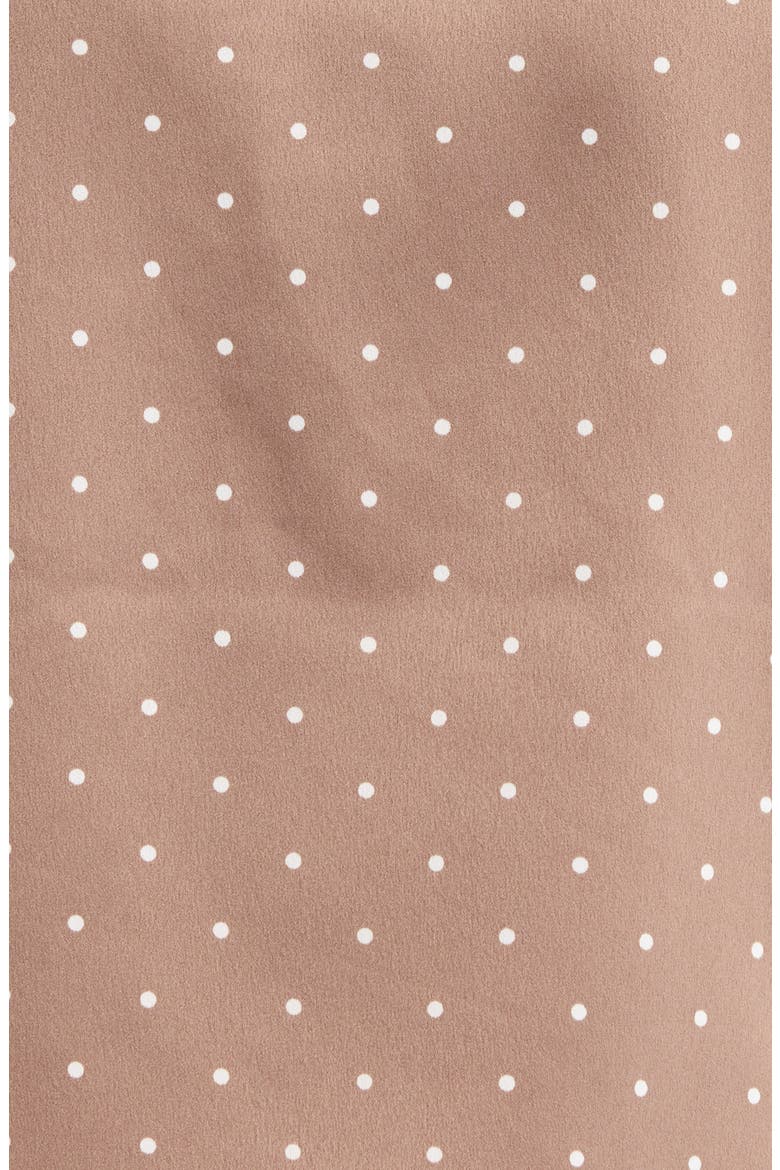 Midnight Satin Wrap, Alternate, color, BROWN- IVORY PIN DOT