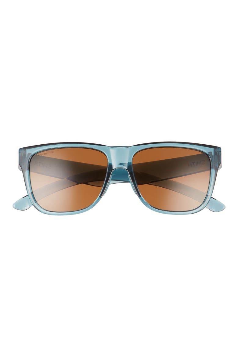 Lowdown 2 56mm Polarized Square Sunglasses, Main, color, CRYSTAL STONE GREEN/ BROWN