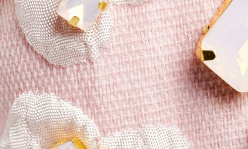 Lele Sadoughi Knotted Candy Crystal Silk Headband In Blush Melon