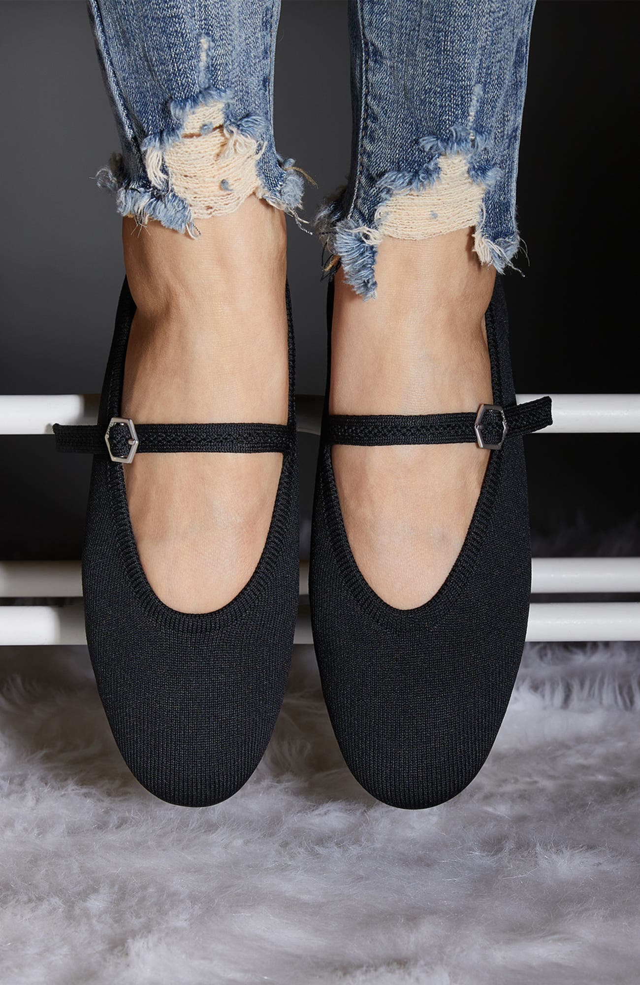 VIVAIA Almond-toe Mary-Jane ballet flats, Alternate, color, 