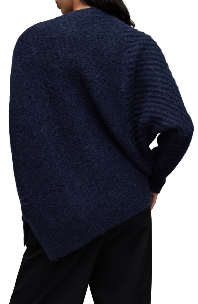 AllSaints Selena Mixed Stitch Asymmetric Sweater, Alternate, color, 