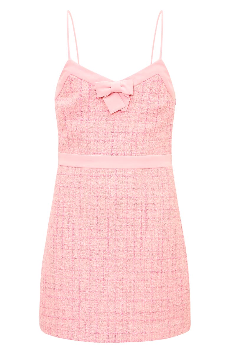 LoveShackFancy Kids' Kitt Tweed Minidress, Main, color, Pink Hibiscus