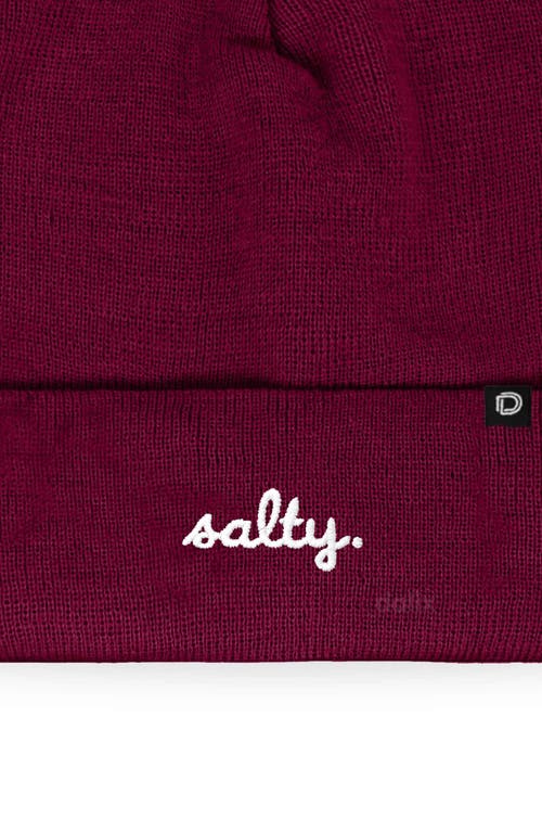 Dalix Salty Beanie Cap In Burgundy