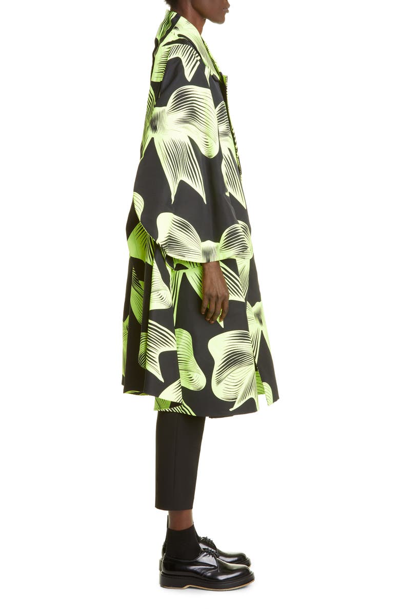 Comme des Garçons Oversize Bow Print Cotton Blend Ottoman Coat, Alternate, color,