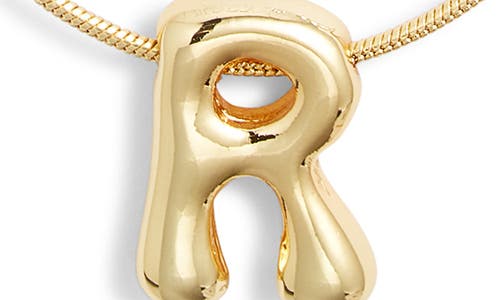 Bp. Bubble Initial Pendant Necklace In R- 14k Gold Dipped