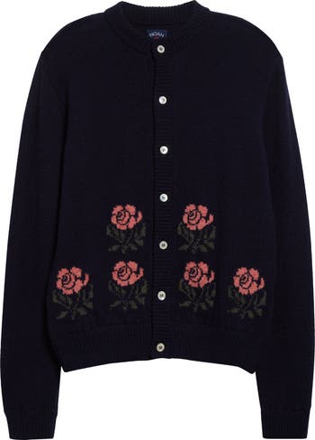 Noah Floral Shetland Wool Cardigan | Nordstrom Noah Floral Shetland Wool Cardigan | Nordstrom