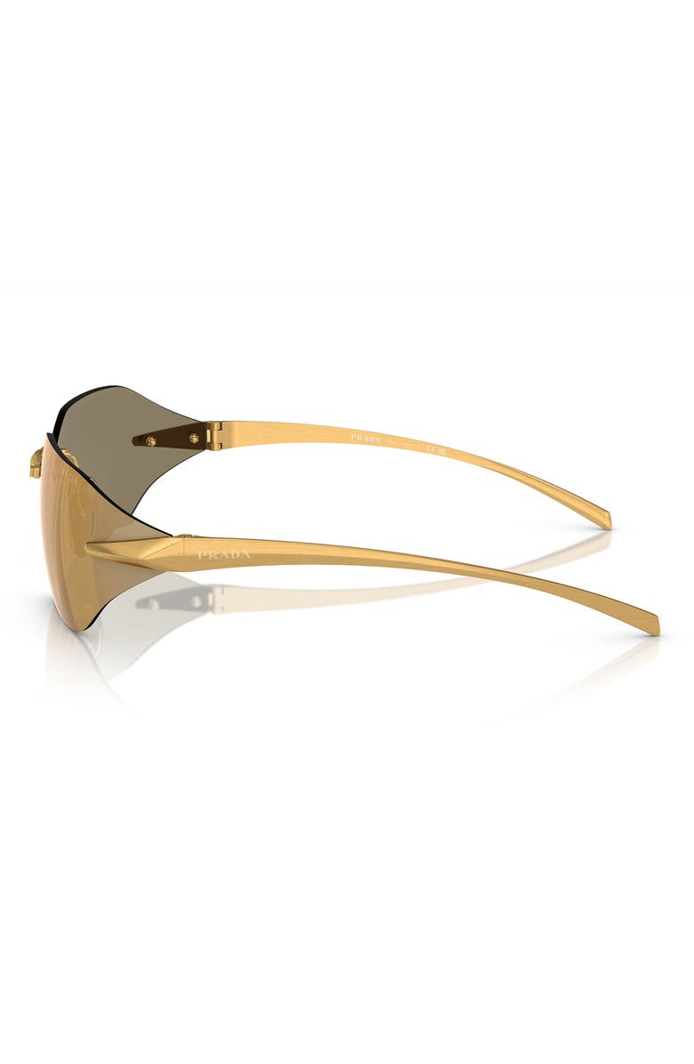 Prada 71mm Irregular Sunglasses, Alternate, color, Gold