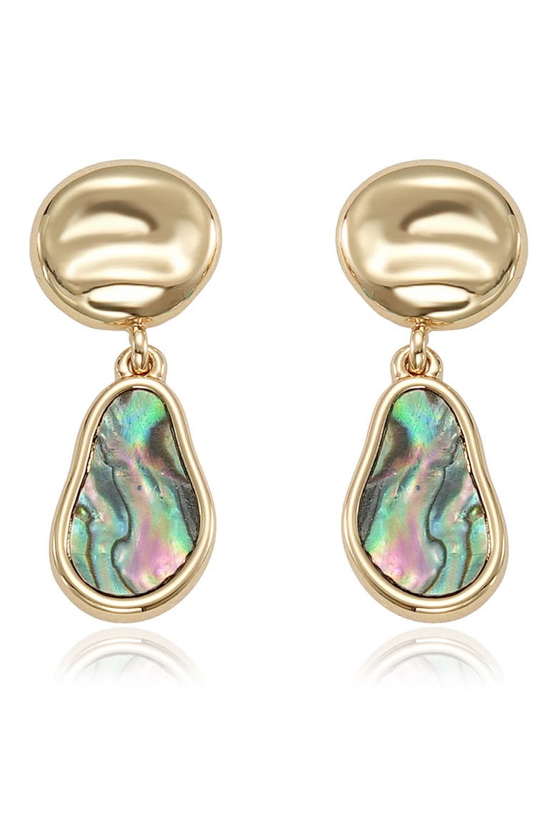 Abalone Drop Earrings, Alternate, color, GOLD