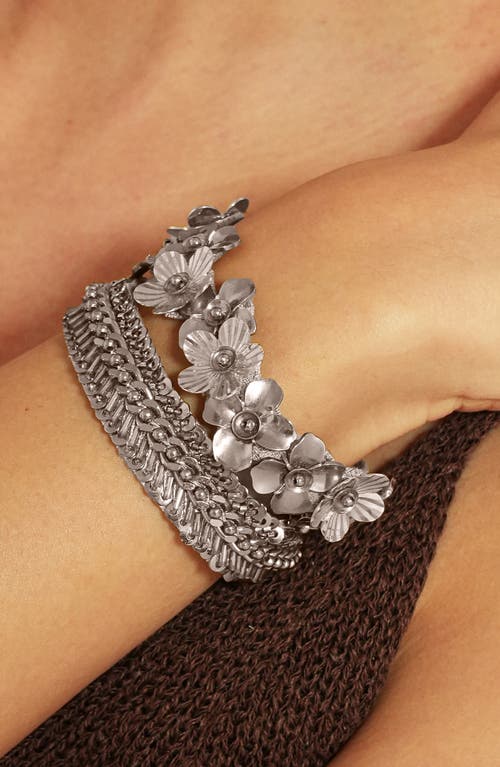 Deepa Gurnani Rika Multistrand Bracelet In Gray