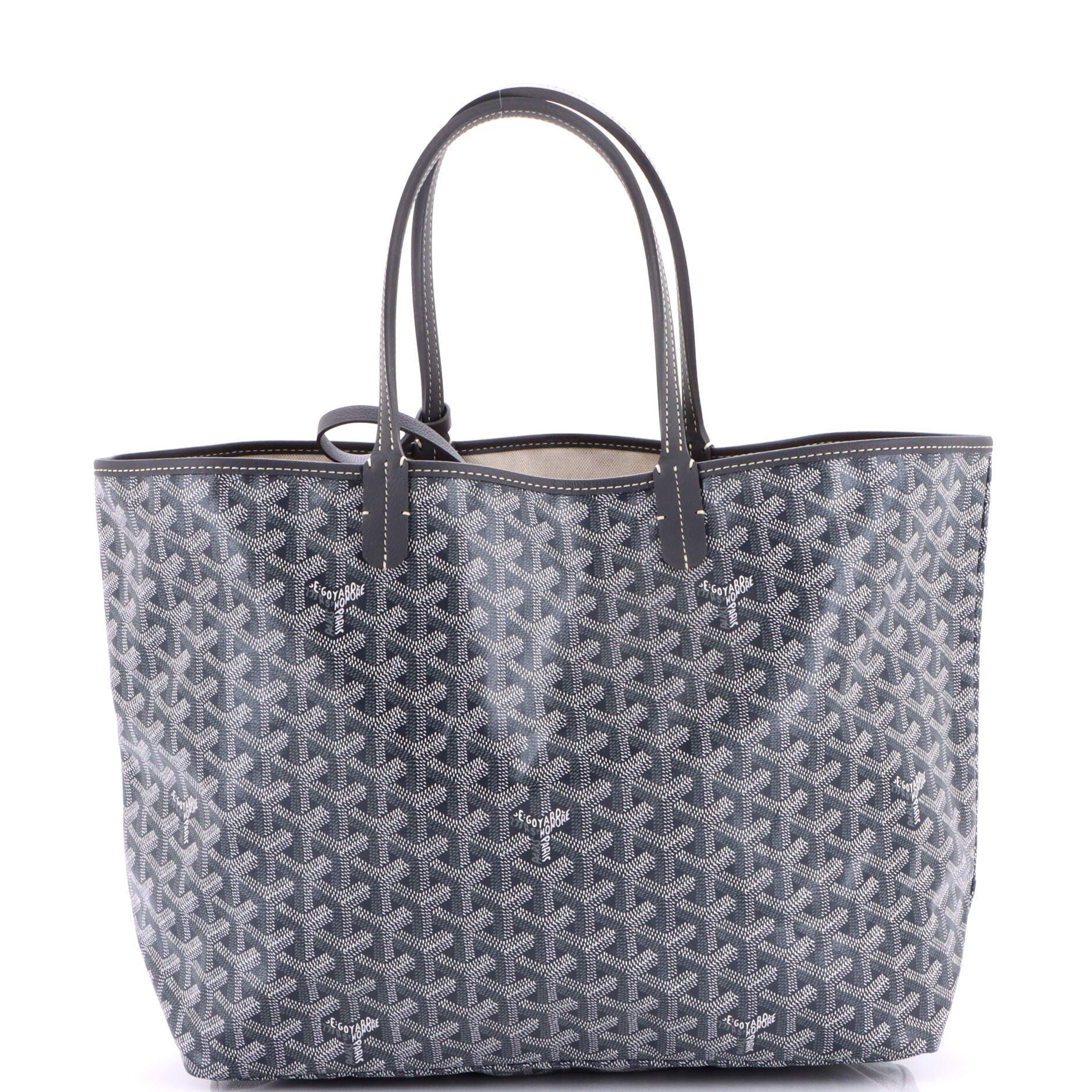 Pre-Owned Goyard Saint Louis Tote Coated Canvas PM, Main, color, Gray