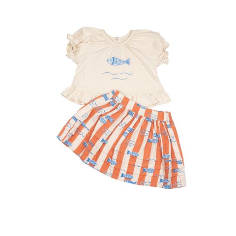 S/S Ruffle Skirt Set (Toddler & Little Kid)