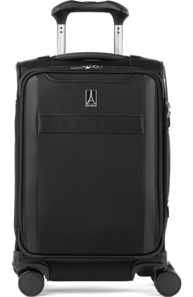 TRAVELPRO Versapack + Lightweight Softside Expandable 20" Compact Carry On Spinner Luggage, Alternate, color, Black