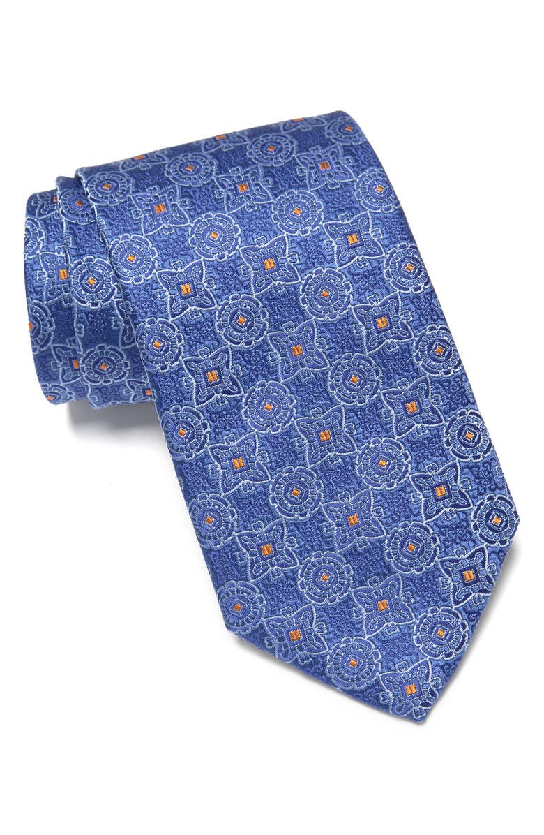 Canali Medallion Silk Tie, Main, color, 