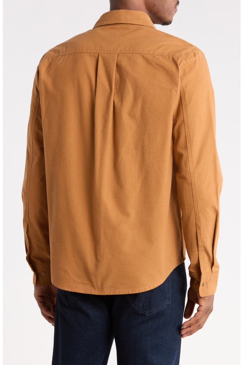 Solid Cotton Long Sleeve Shirt, Alternate, color, BROWN SUGAR