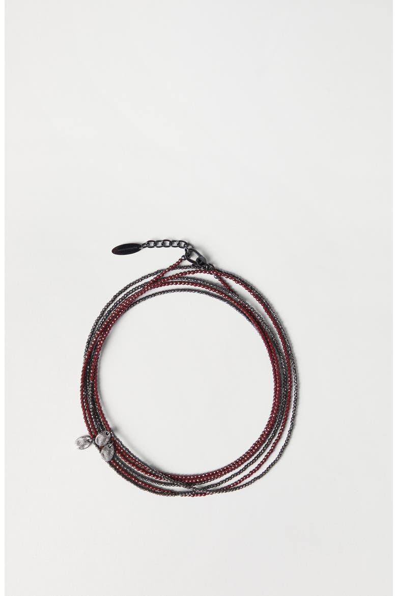 Hematite and Sterling Silver bracelet, Alternate, color, Red