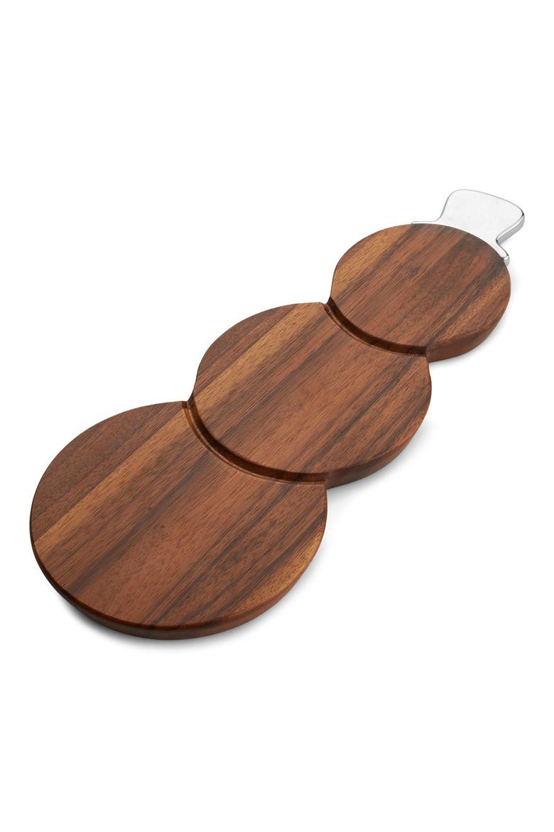 Snowman Cheeseboard & Knife, Alternate, color, SILVER