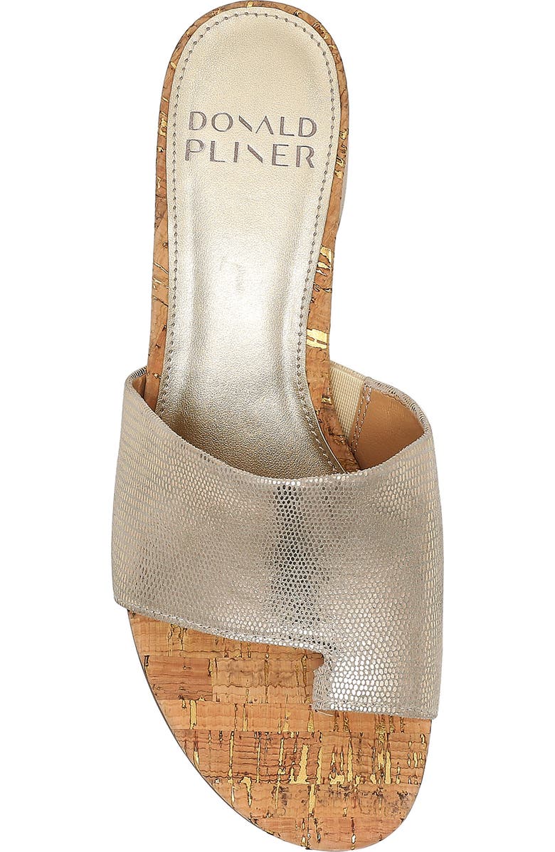 Donald Pliner Naia Embossed Slide Sandal, Alternate, color, Platino
