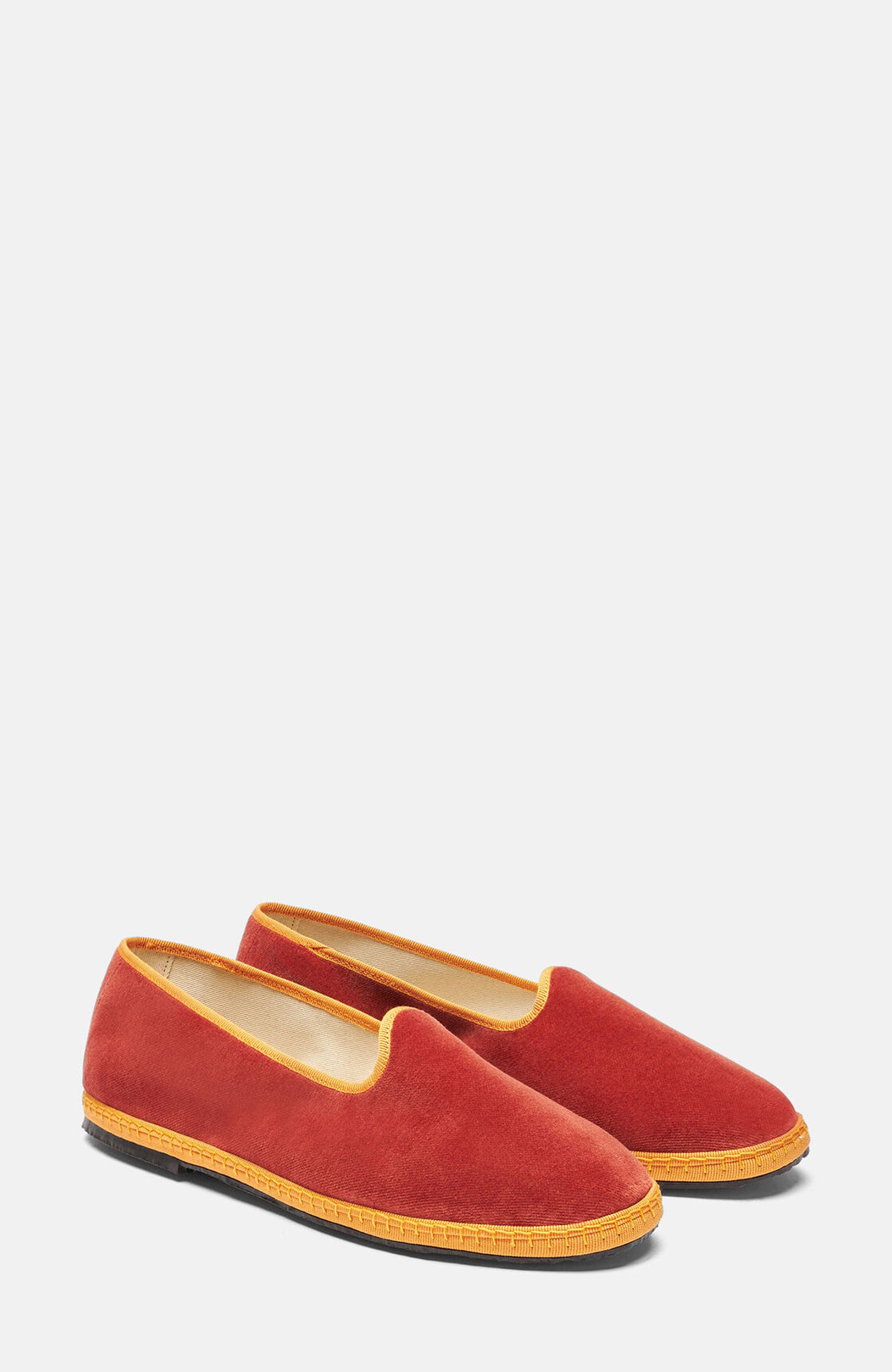 SCAROSSO Negroni Slippers, Main, color, Orange - Velvet