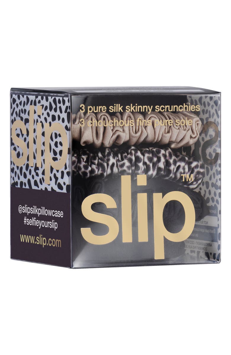 slip Pure Silk 3-Pack Skinny Scrunchies, Alternate, color,