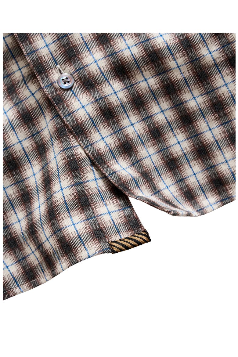 Hutcheson Plaid Cotton Button-Up Shirt, Alternate, color, BROWN MULTI