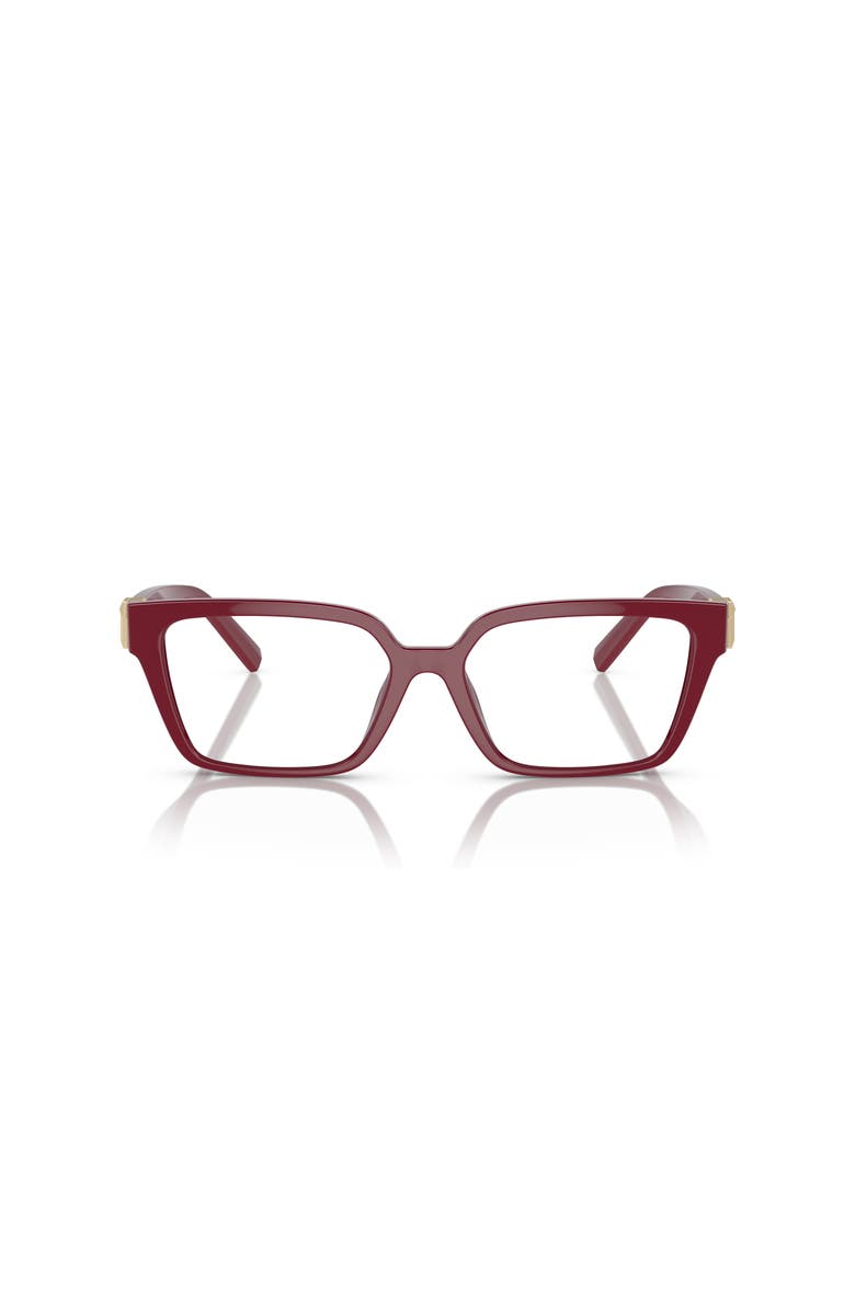 Tiffany & Co. 55mm Rectangle optical glasses, Alternate, color, Red