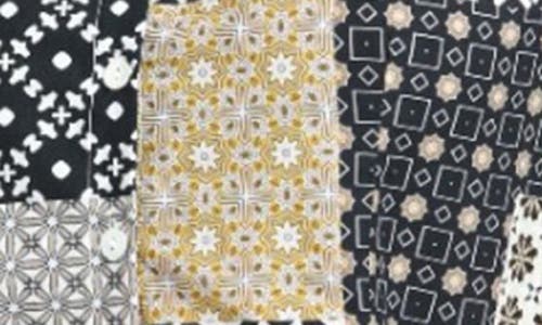 Apny Print Poplin Button-up Shirt In Grey/beige Multi