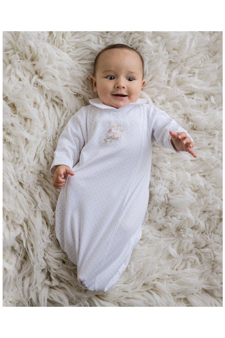 Pointed Collar Little Squirrel Gown, Alternate, color, White
