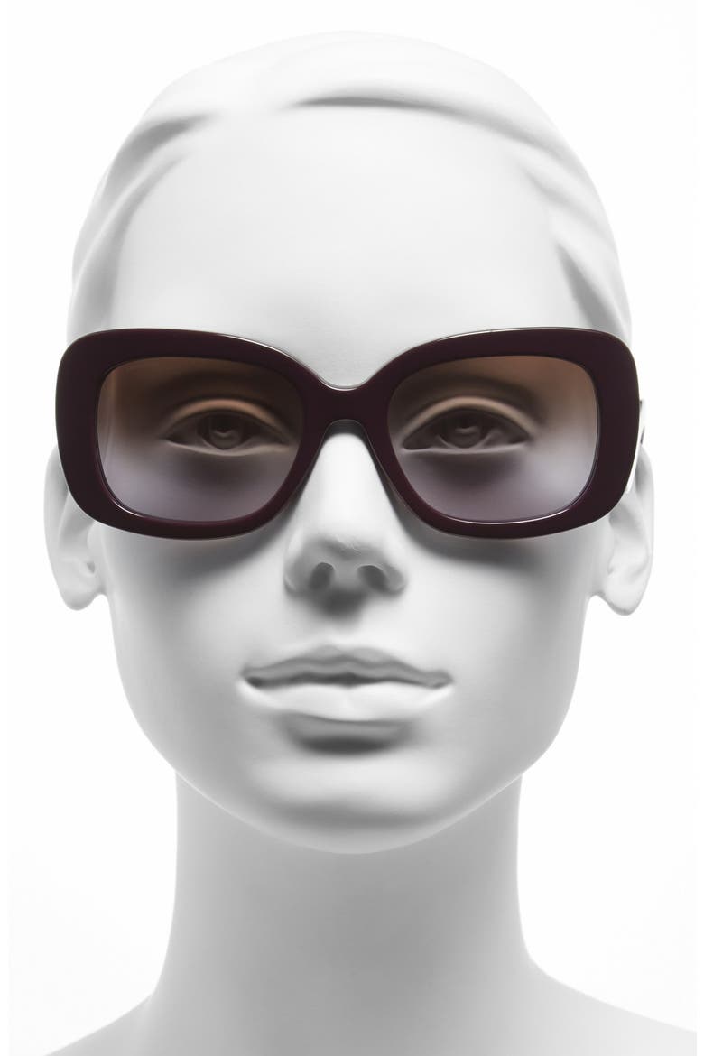 'Baroque' 54mm Square Sunglasses, Alternate, color, VIOLET