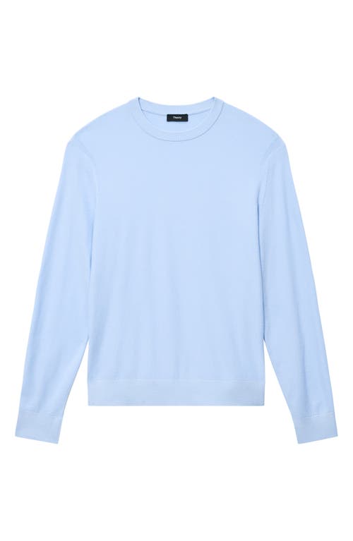 Theory Textured Crewneck Sweater In Clear Sky