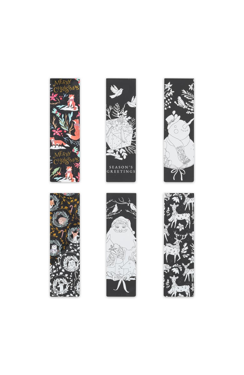 Brea Reese Scratch Art Bookmark Kit Woodland Holiday 10 Bookmarks, Alternate, color,