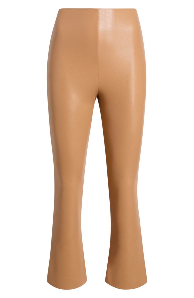 Commando Faux Leather Flare Crop Pull-On Pants, Alternate, color, Camel