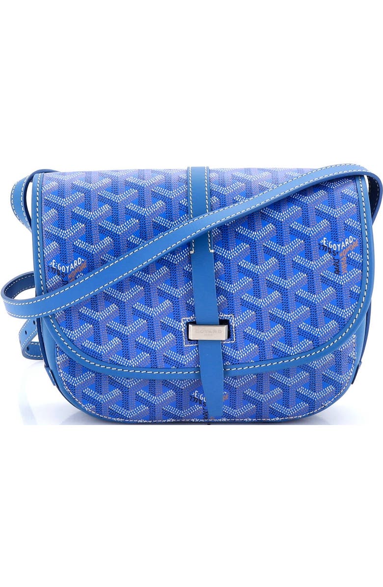 Pre-Owned Goyard Belvedere II Messenger Bag Coated Canvas PM, Main, color, Blue