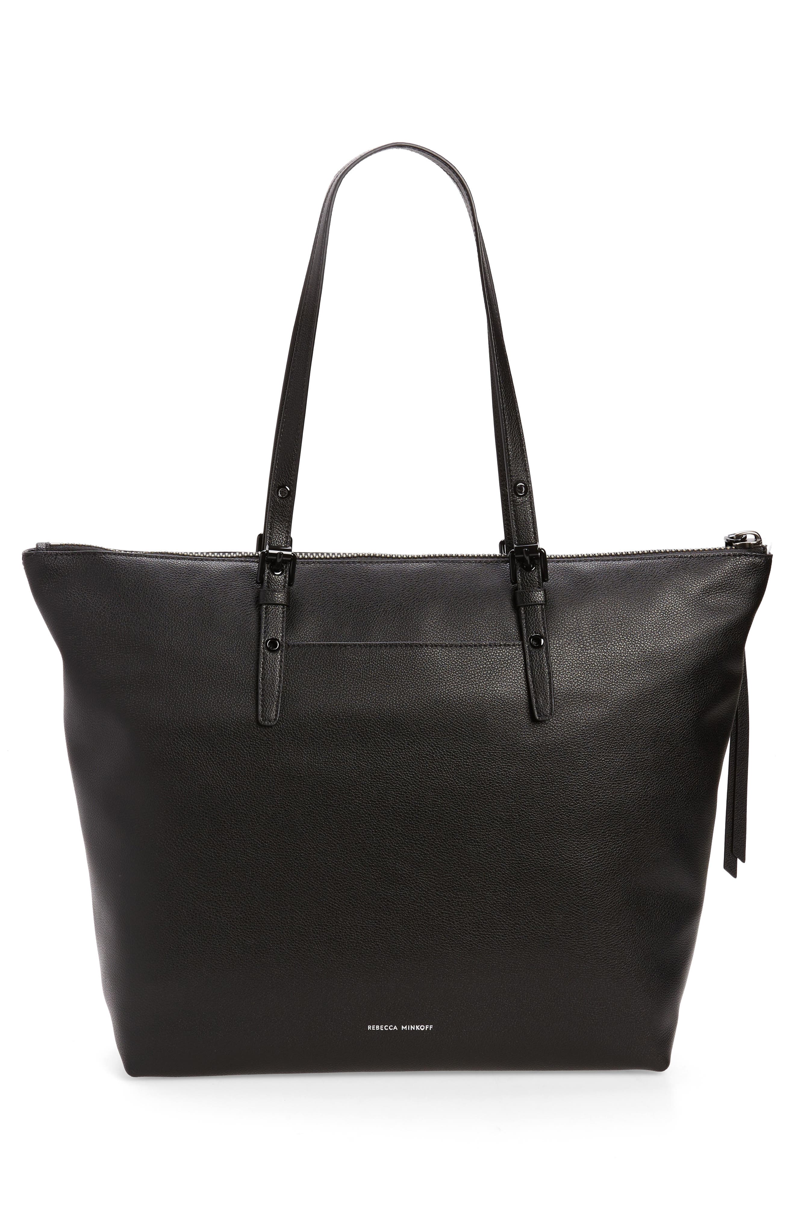 Rebecca Minkoff Chunky Leather Zip Tote, Alternate, color, 