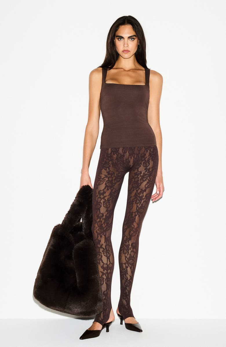 SKIMS Smooth Layers Square Neck Tank, Alternate, color, Espresso