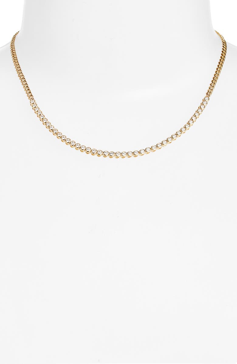 Zoë Chicco Bezel Set Diamond Tennis Necklace, Alternate, color,