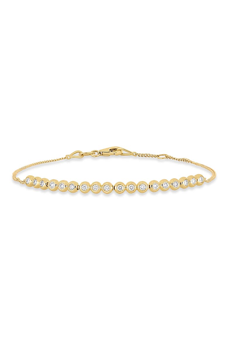 Monaco 18k Gold Diamond Bezel Line Bracelet, Main, color, 18KY