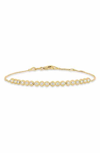 Monaco 18k Gold Diamond Bezel Line Bracelet