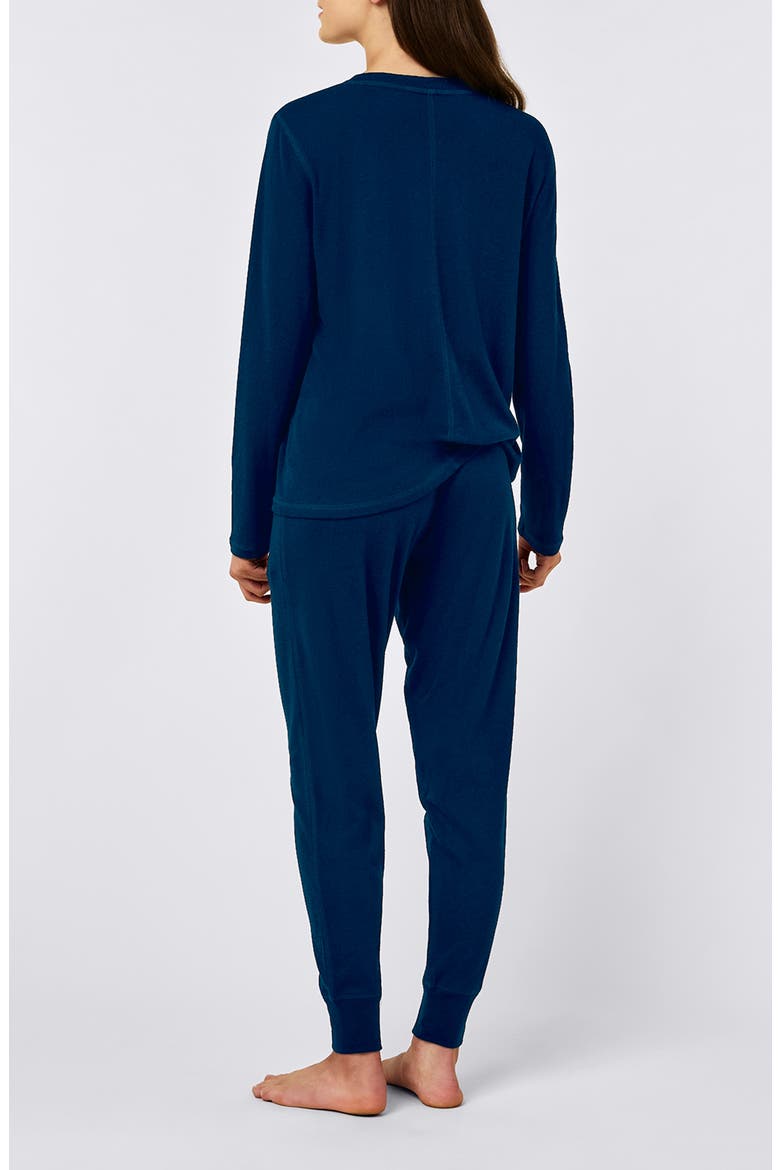 Pia Cotton Blend Pajamas, Alternate, color, NAVY