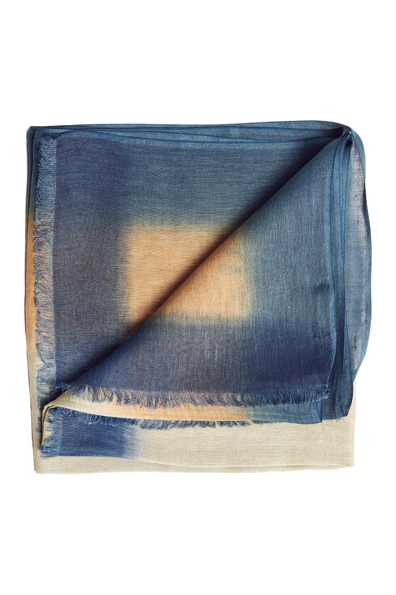 Oceana Beige Soft Linen Silk Handloom Scarf, Main, color, Beige