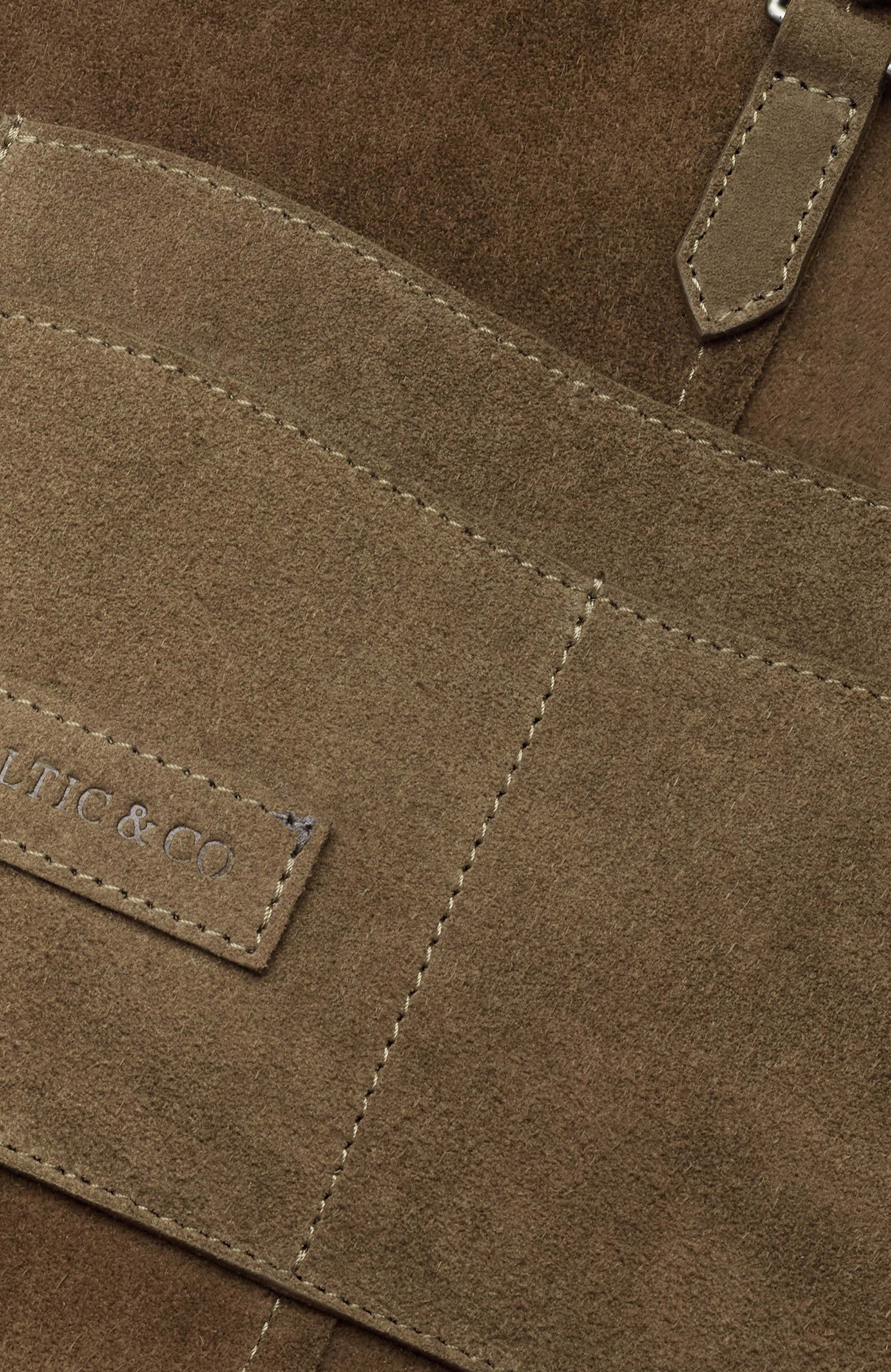 Celtic & Co. Suede Slouchy Shoulder Bag, Alternate, color, Khaki