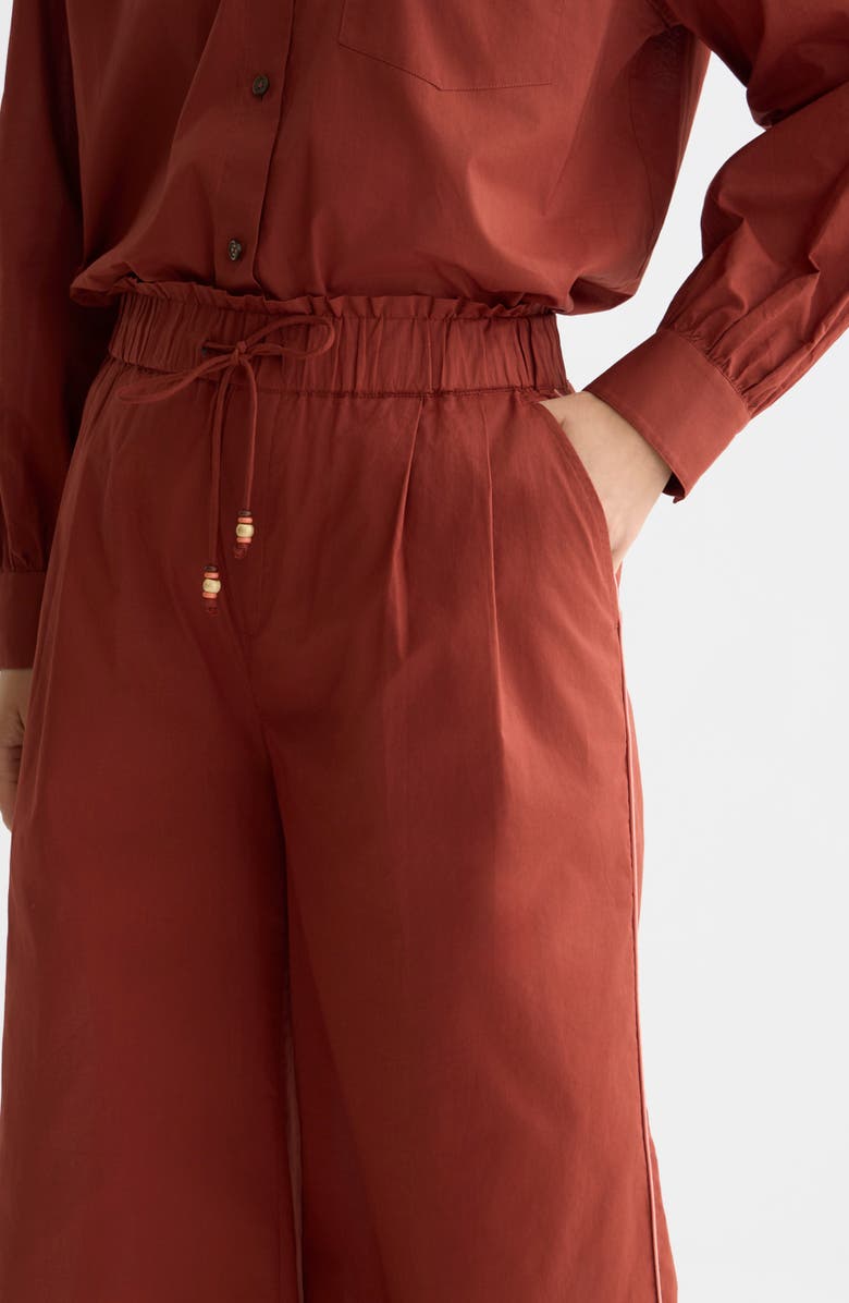 Scotch & Soda Cotton Voile Drawstring Pants, Alternate, color, Burnt Henna
