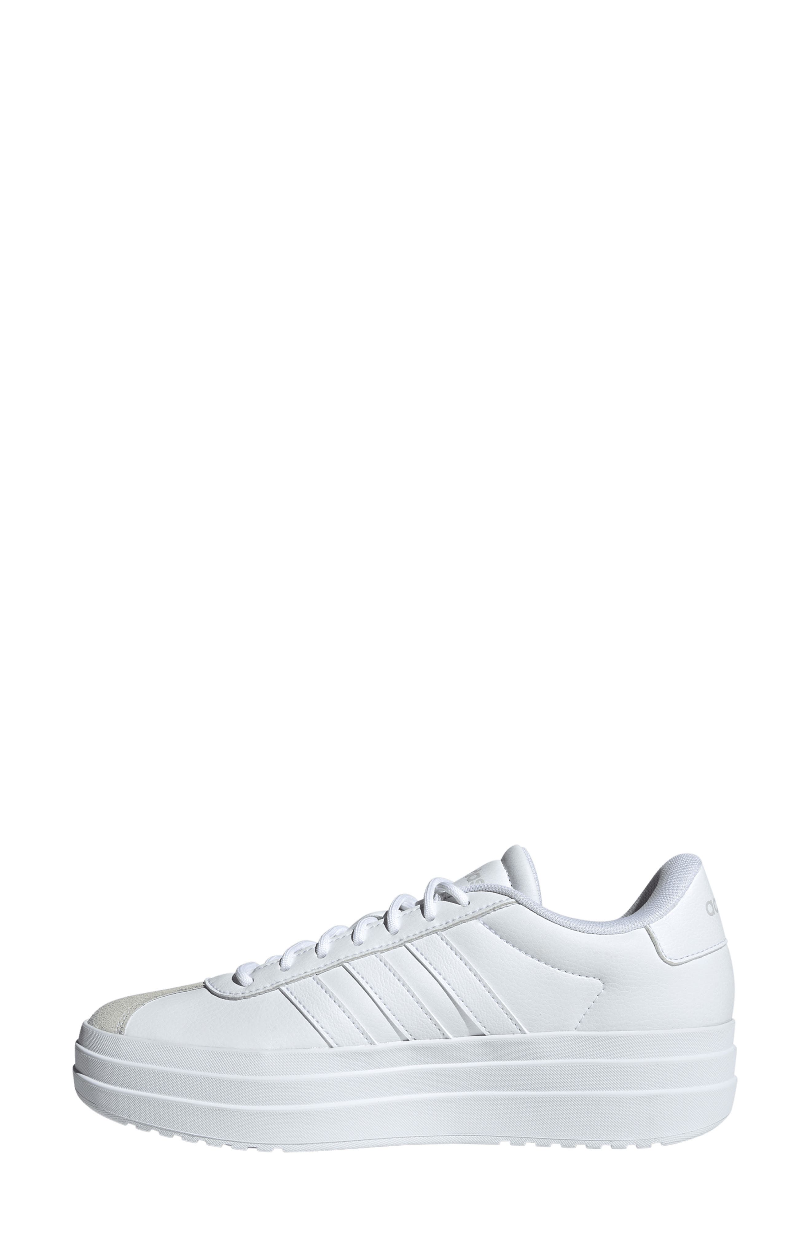 adidas VL Court Bold Platform Sneaker, Alternate, color, White/White/Crystal White
