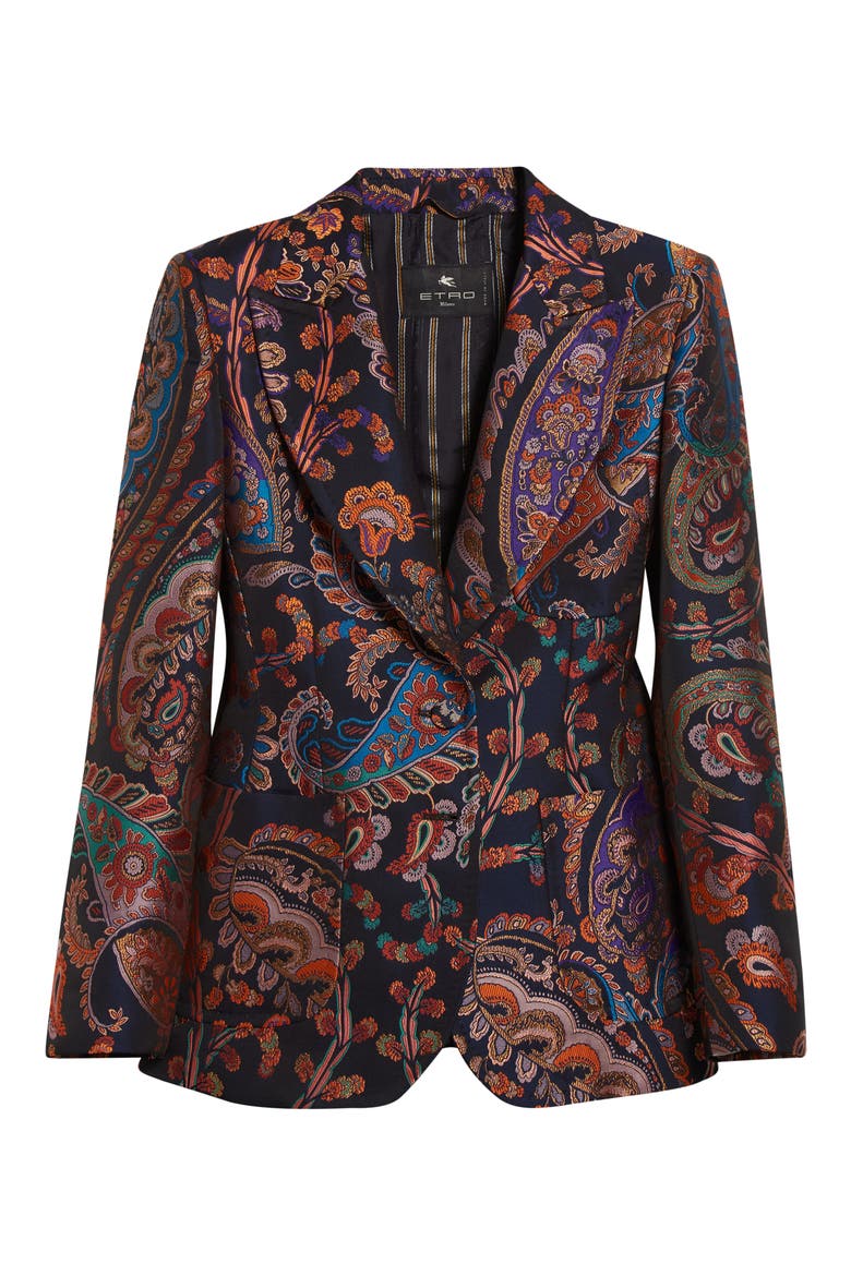 Paisley Brocade Jacket, Alternate, color, MULTICOLOUR ON BLUE BASE