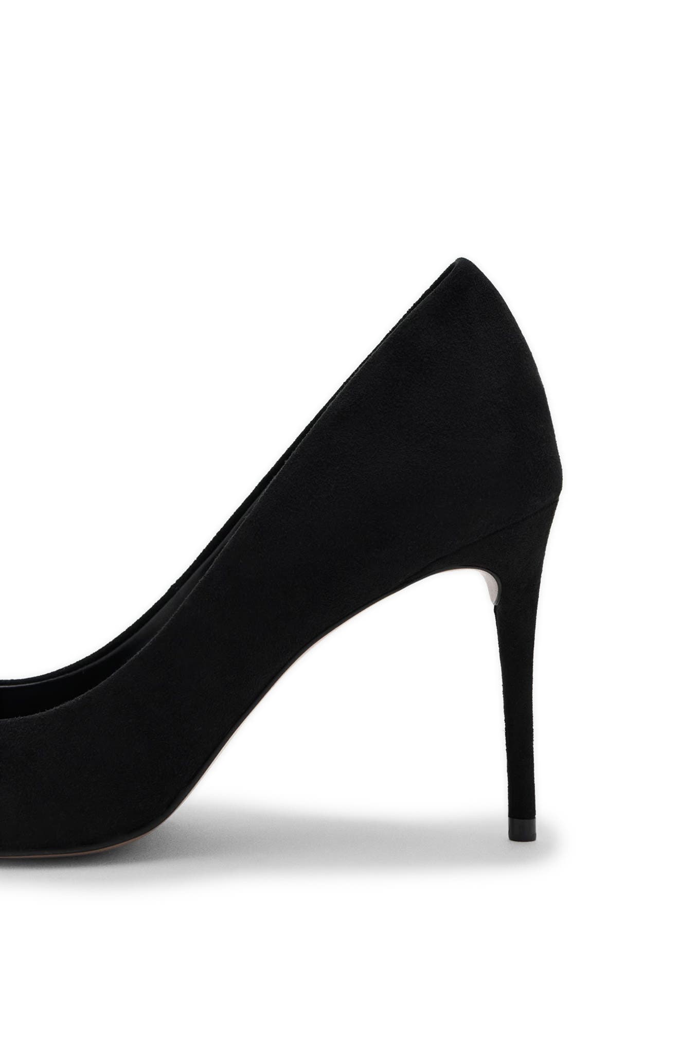 MANGO Pointed Toe Pump, Alternate, color, Black