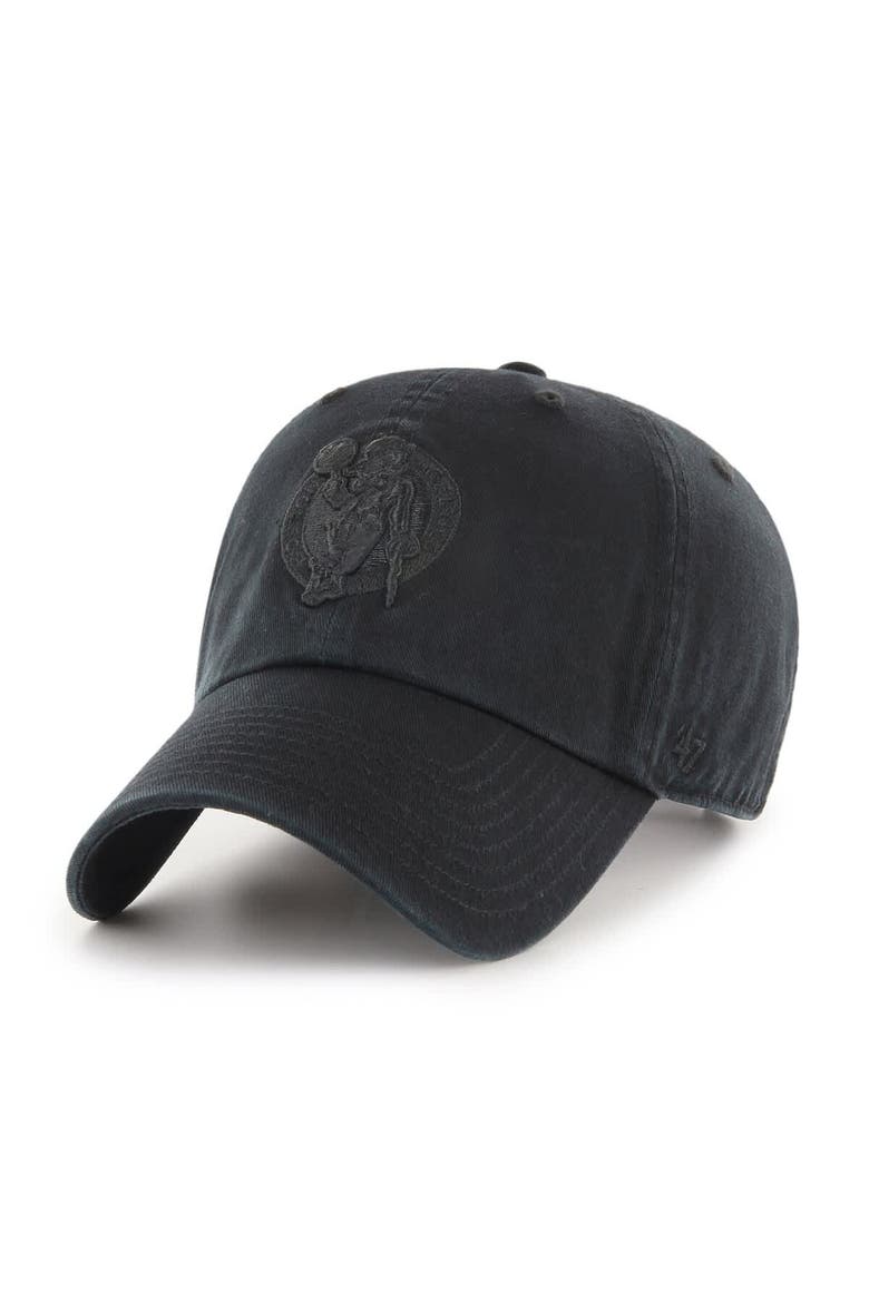 Men's '47  Boston Celtics Black on Black Clean Up Adjustable Hat, Main, color, Black