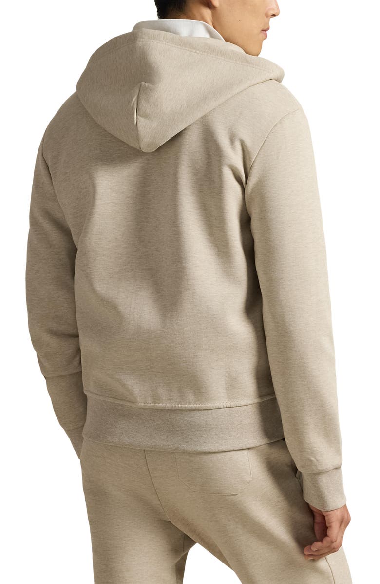 Polo Ralph Lauren Double Knit Zip Hoodie, Alternate, color, Tuscan Beige Heather